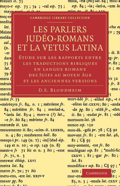 Les Parlers Jude O-Romans Et La Vetus Latina