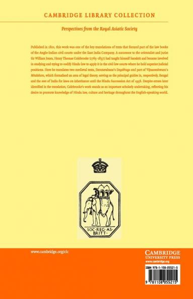 Two Treatises on the Hindu Law of Inheritance