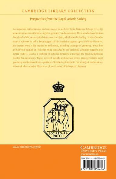 Lilawati; Or a Treatise on Arithmetic and Geometry