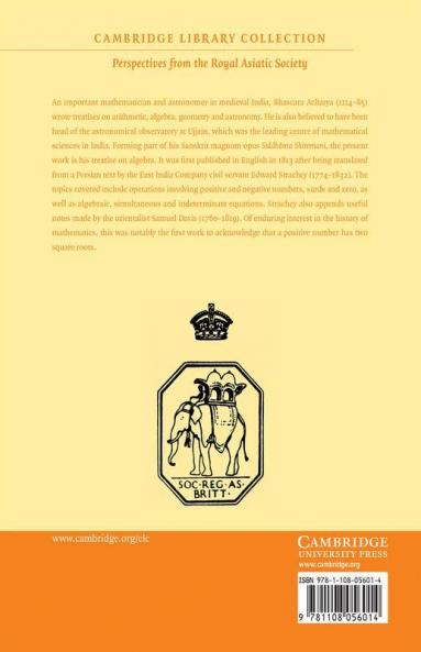Bija Ganita; Or the Algebra of the Hindus
