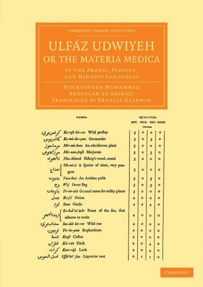 Ulfaz Udwiyeh or the Materia Medica