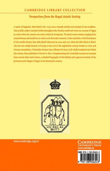 Relation de L'Egypte Par Abd-Allatif Medecin Arabe de Bagdad