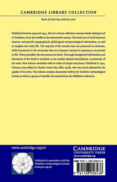 Yorkshire Deeds Volume 4