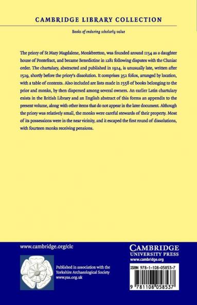 Abstracts of the Chartularies of the Priory of Monkbretton