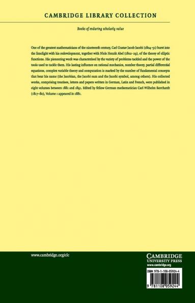 C. G. J. Jacobi's Gesammelte Werke - Volume 1