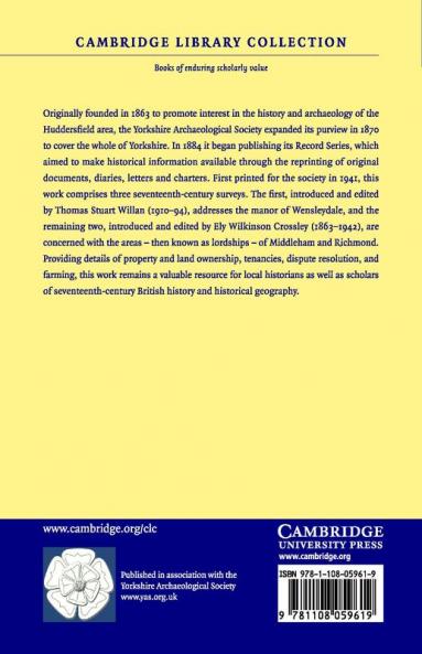 Three Seventeenth-Century Yorkshire Surveys