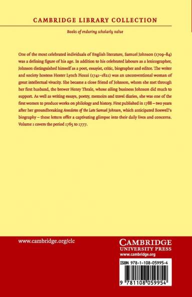 Letters to and from the Late Samuel Johnson LL.D.