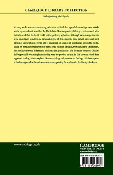 An  Account of Experiments to Determine the Figure of the Earth by Means of the Pendulum Vibrating Seconds in Different Latitudes