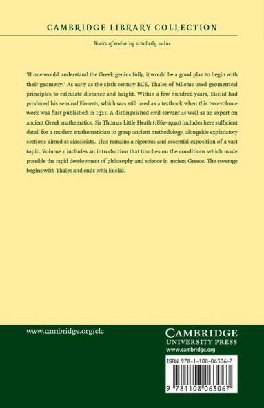 A History of Greek Mathematics