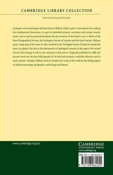 A   Bibliography of Indian Geology