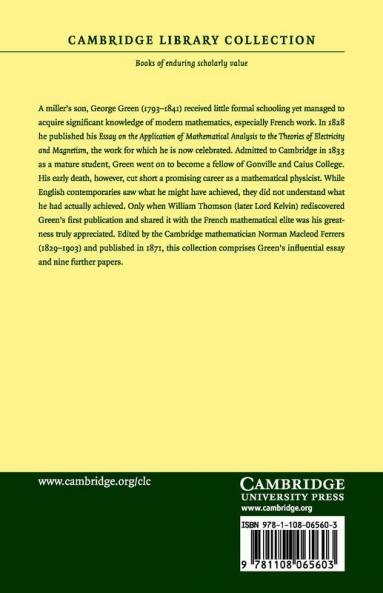 Mathematical Papers of the Late George Green