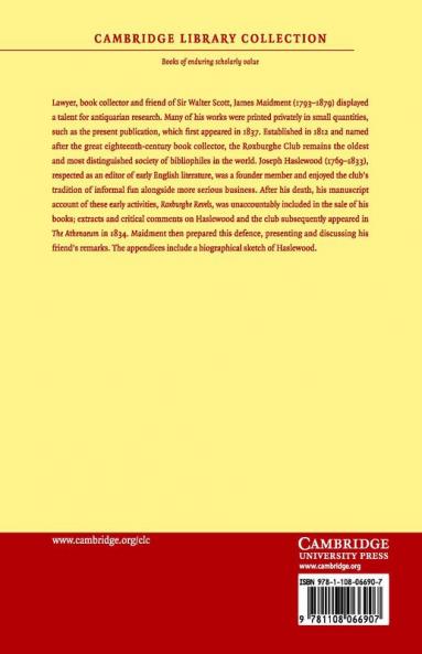 Roxburghe Revels and Other Relative Papers