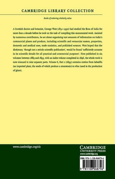 A Dictionary of the Economic Products of India