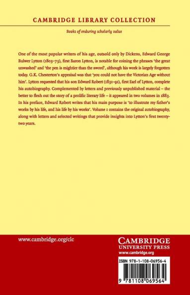 The Life Letters and Literary Remains of Edward Bulwer Lord Lytton
