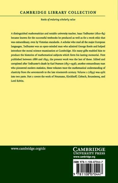 A History of the Theory of Elasticity and of the Strength of Materials