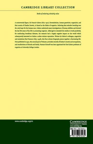 The Life Letters and Labours of Francis Galton