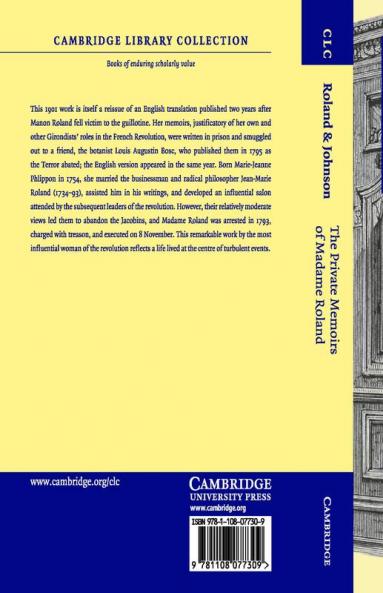 The Private Memoirs of Madame Roland