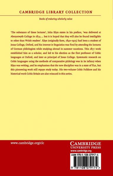 Lectures on Welsh Philology