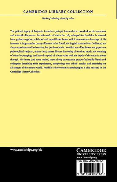 Experiments and Observations on Electricity