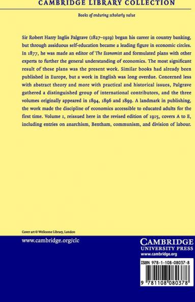 Dictionary of Political Economy - Volume 1