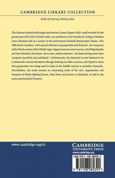 On the Weapons Army Organisation and Political Maxims of the Ancient Hindus