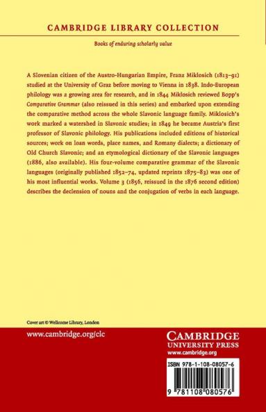 Vergleichende Grammatik der slavischen Sprachen - Volume             3