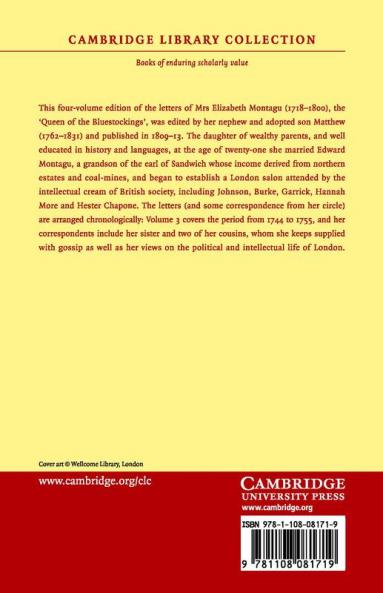 The Letters of Mrs Elizabeth Montagu - Volume             3