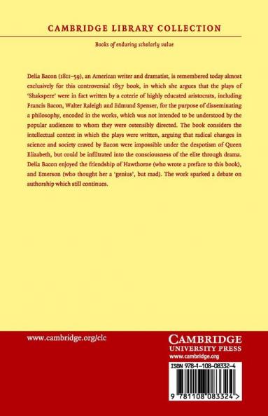 The Philosophy of the Plays of Shakspere Unfolded