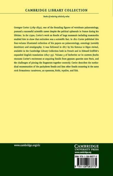 Recherches sur les ossemens fossiles des quadrupèdes - Volume             3