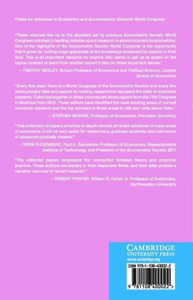 Advances in Economics and Econometrics