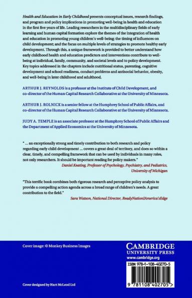 Health and Education in Early Childhood