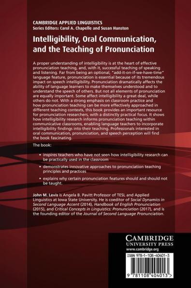 Intelligibility Oral Communication and the Teaching of Pronunciation