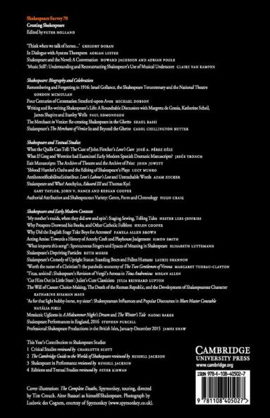 Shakespeare Survey 70