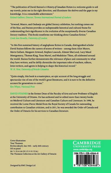 A History of Canadian Fiction