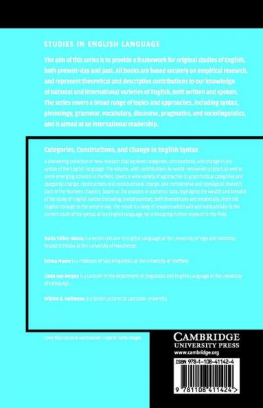 Categories Constructions and Change in English Syntax