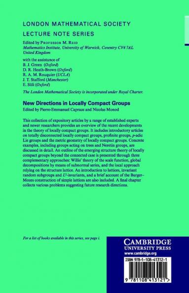 New Directions in Locally Compact Groups