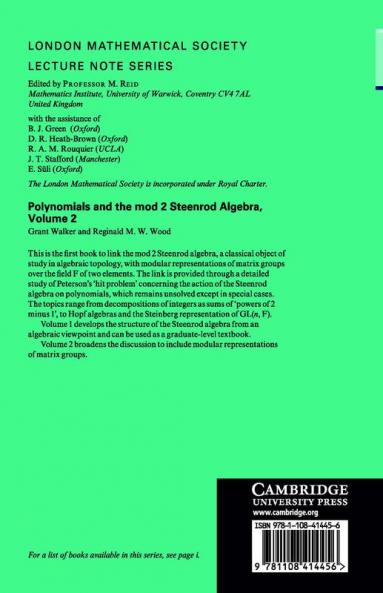 Polynomials and the mod 2 Steenrod Algebra
