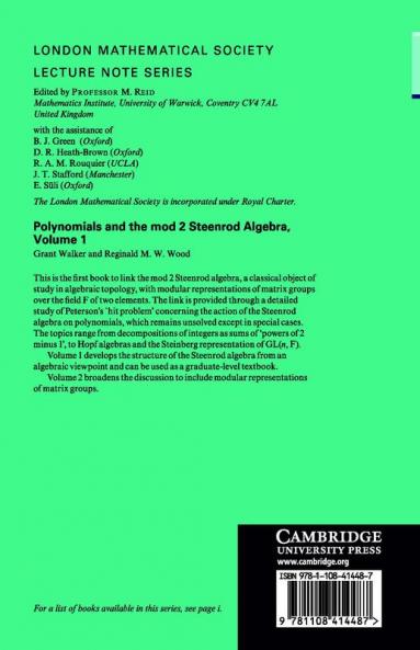 Polynomials and the mod 2 Steenrod Algebra