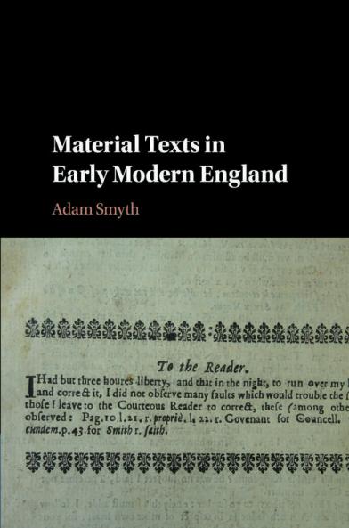 Material Texts in Early Modern England