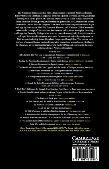 The Cambridge Companion to the Literature of the American Renaissance