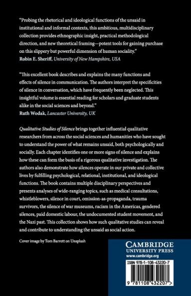 Qualitative Studies of Silence