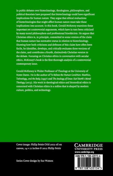 Biotechnology Human Nature and Christian Ethics