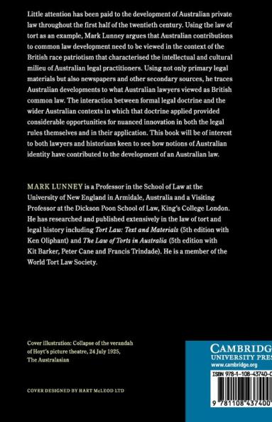A History of Australian Tort Law 1901-1945