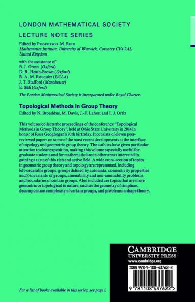 Topological Methods in Group Theory