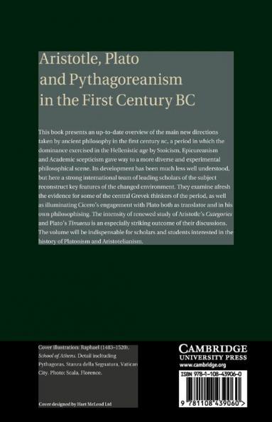 Aristotle Plato and Pythagoreanism in the First Century BC