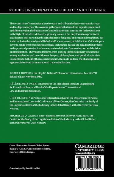 The Legitimacy of International Trade Courts and Tribunals