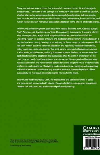 Natural Disasters and Adaptation to Climate Change
