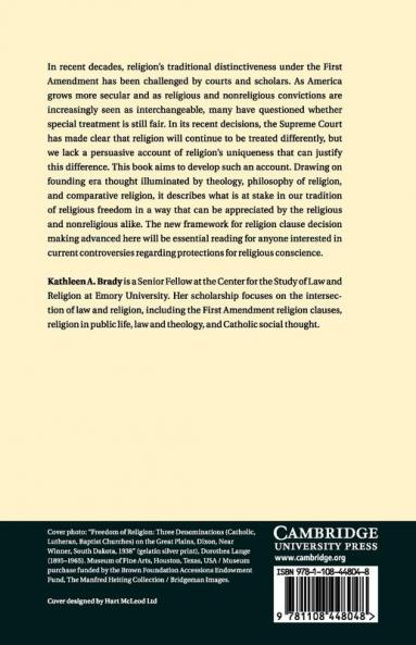The Distinctiveness of Religion in American Law