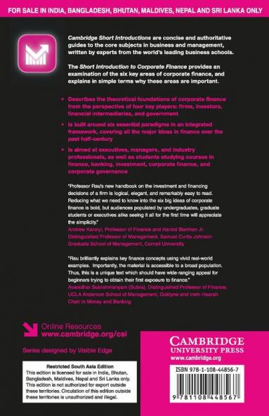 Short Introduction to Corporate Finance (South Asia Edition)