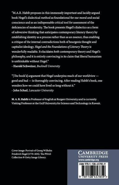 Hegel and the Foundations of Literary Theory